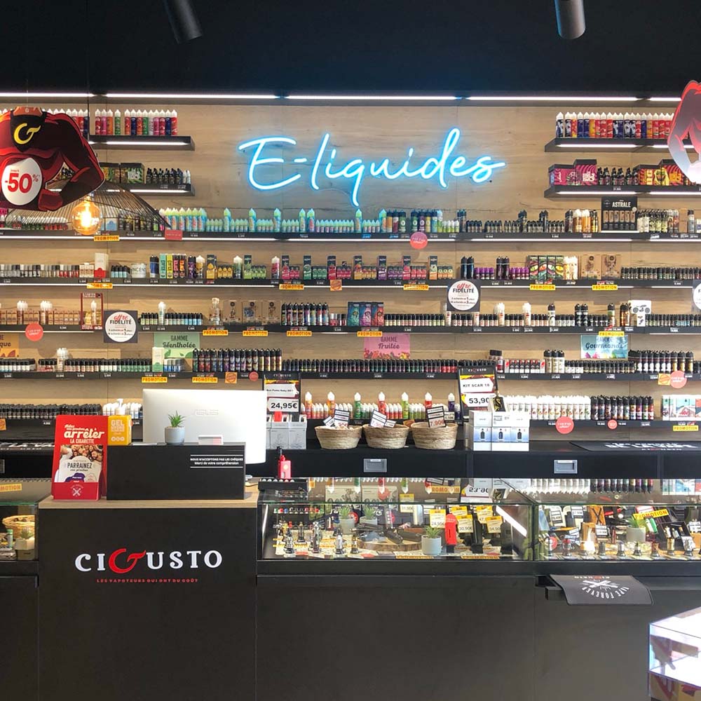 Enseignes néon LED pour boutiques Cigusto à Orléans